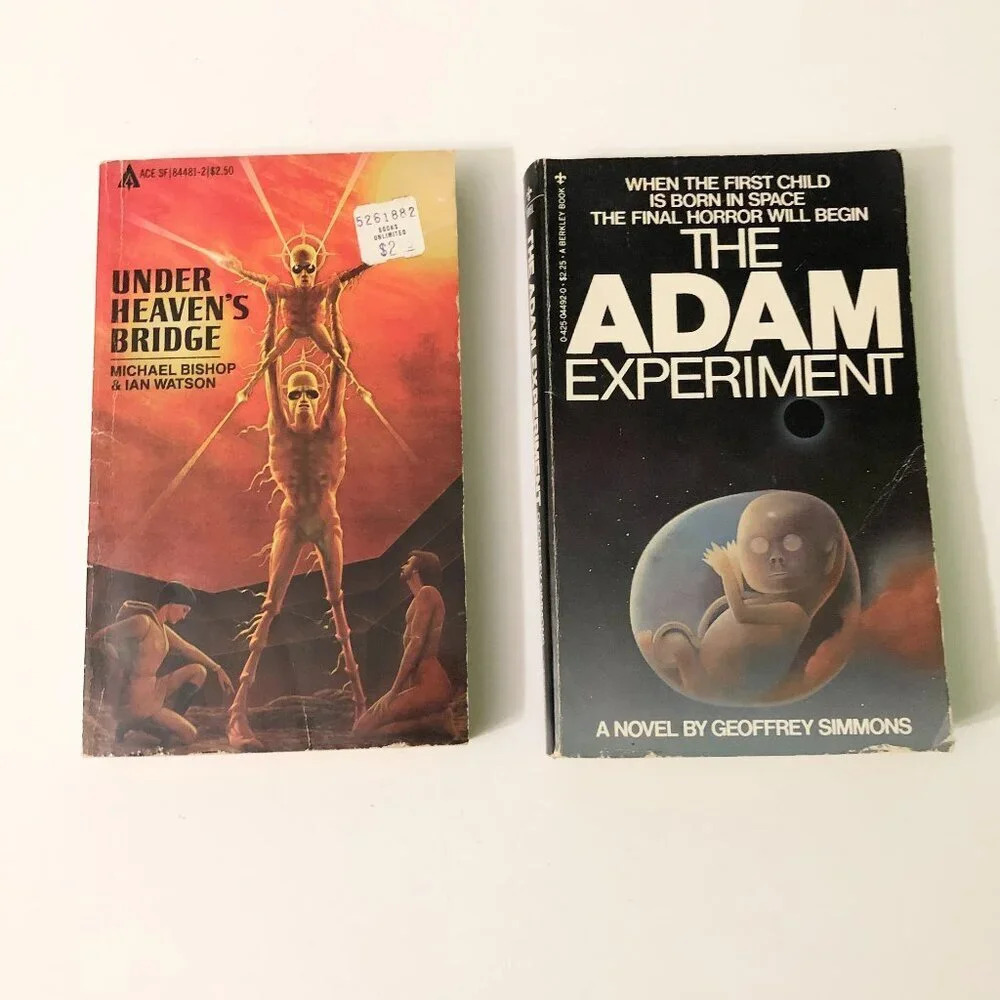 Under Heavens Bridge and The Adam Experiment Books